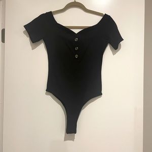 Black Ten Sixty Sherman Button Down Bodysuit